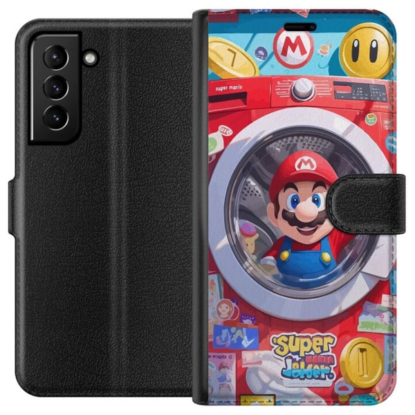 Kompatibel Tegnebogsetui til Samsung Galaxy S21+ 5G Mario Kompatibel Tegnebogsetui til Samsung Galaxy S21+ 5G Mario