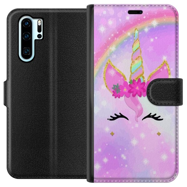 Yhteensopiva Lompakkokotelo Huawei P30 Pro Yksisarvistä kasvot