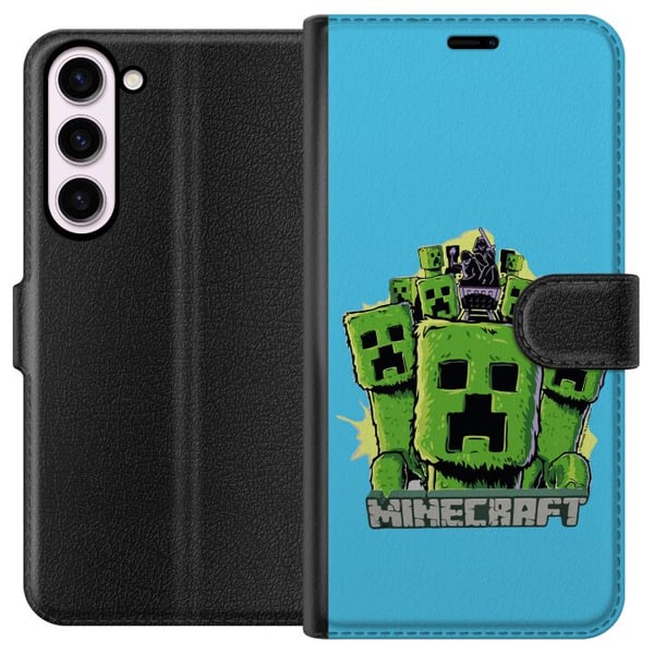 Kompatibel Tegnebogsetui til Samsung Galaxy S23+ Minecraft Creeper-hær i tegneseriestil – grøn Creeper-illustration med klassisk Minecraft-tema for f Kompatibel Tegnebogsetui til Samsung Galaxy S23+ Minecraft Creeper-hær i tegneseriestil – grøn Creeper-illustration med klassisk Minecraft-tema for f