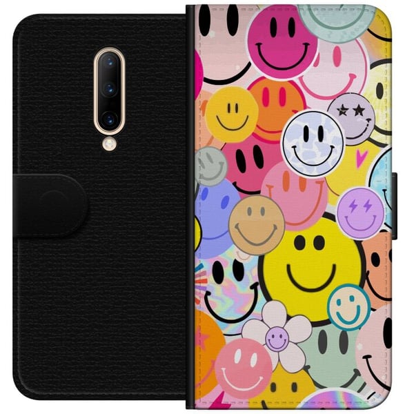 Kompatibelt Lommeboketui til OnePlus 7 Pro Glad Ansikter