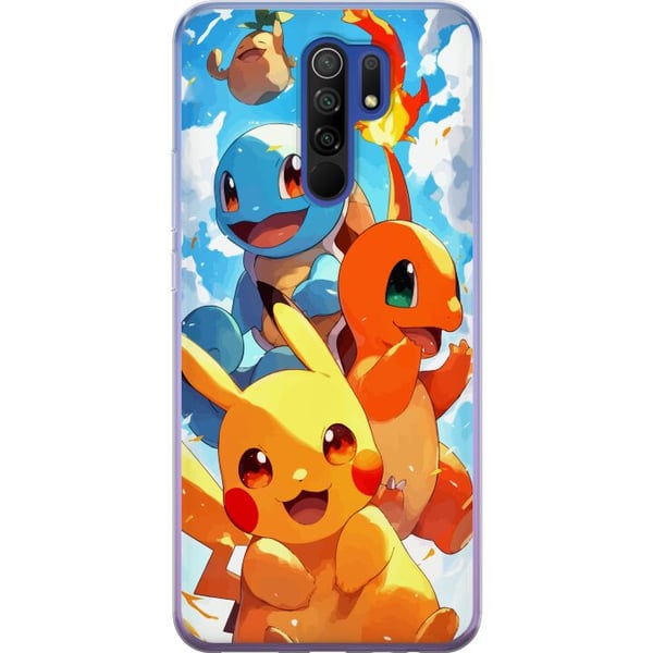 Kompatibel Mobilcover til Xiaomi Redmi 9 Pocket Creatures - inspireret af Pokémon uden at nævne navnet
