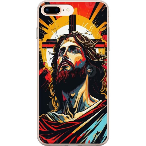 Yhteensopiva Puhelinkuori Apple iPhone 8 Plus Jeesus ja Kortti - uskonnollinen motiivi syvällä symboliikalla Yhteensopiva Puhelinkuori Apple iPhone 8 Plus Jeesus ja Kortti - uskonnollinen motiivi syvällä symboliikalla