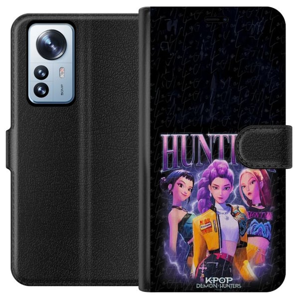 Kompatibelt Plånboksfodral till Xiaomi 12 Pro Kpop Demon Hunters Huntrix Mira Zoey Rumi anime illustration