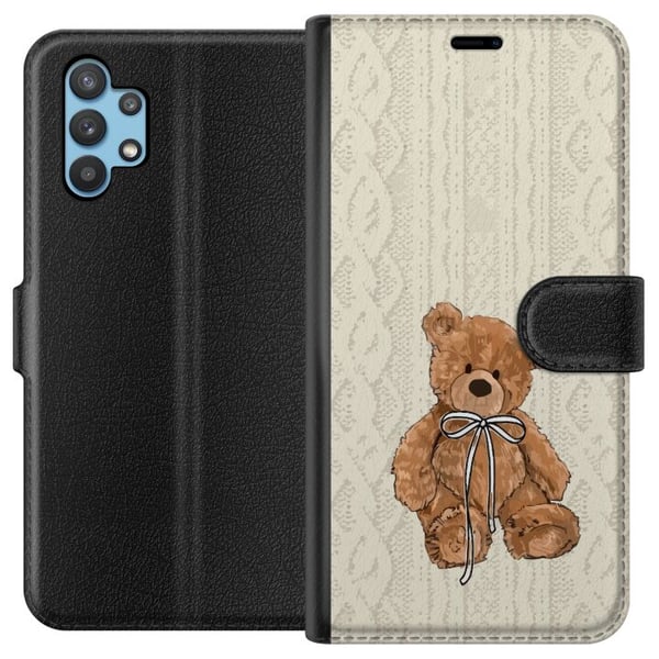 Kompatibelt Plånboksfodral till Samsung Galaxy A32 5G Liten Nalle – klassisk nalle i enkel design Kompatibelt Plånboksfodral till Samsung Galaxy A32 5G Liten Nalle – klassisk nalle i enkel design