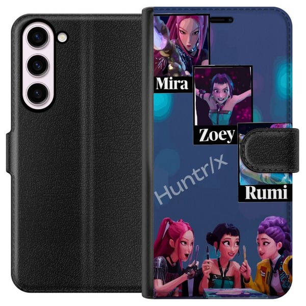 Kompatibel Tegnebogsetui til Samsung Galaxy S23+ K-pop Mira Zoey Rumi – Farverige karakterer i futuristisk illustration Kompatibel Tegnebogsetui til Samsung Galaxy S23+ K-pop Mira Zoey Rumi – Farverige karakterer i futuristisk illustration