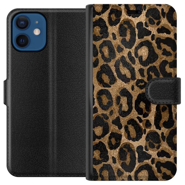 Kompatibel Tegnebogsetui til Apple iPhone 12 Leopard Luxe