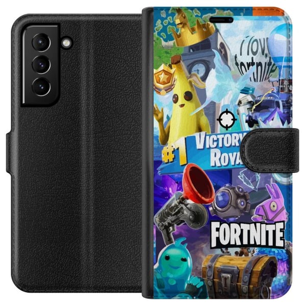 Kompatibelt Lommeboketui til Samsung Galaxy S21+ 5G Fortnite Kompatibelt Lommeboketui til Samsung Galaxy S21+ 5G Fortnite