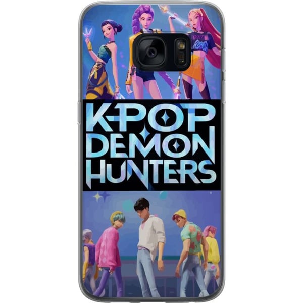 Kompatibel Mobilcover til Samsung Galaxy S7 Kpop Demon Hunters koreansk idolband plakat anime gaming fantasy tegnefilm retrostil fanart design