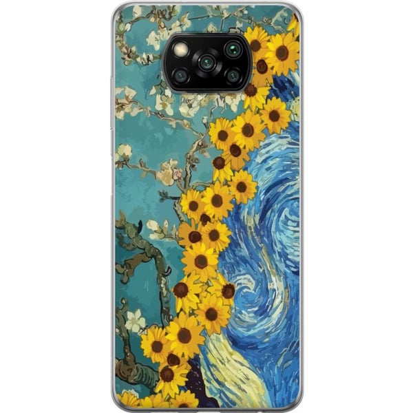 Kompatibel Mobilcover til Xiaomi Poco X3 NFC Van Gogh plakat solsikke Stjernenat kunst blomster maleri kunstnerisk retro kunst impressionisme design