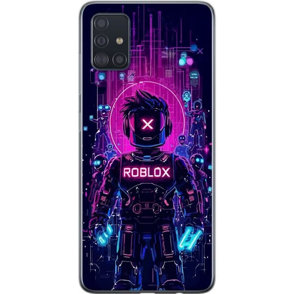 Kompatibelt Mobildeksel til Samsung Galaxy A51 Roblox Cyber Core Kraftfullt digitalt Roblox-design med lilla lys og futuristisk bakgrunn Kompatibelt Mobildeksel til Samsung Galaxy A51 Roblox Cyber Core Kraftfullt digitalt Roblox-design med lilla lys og futuristisk bakgrunn