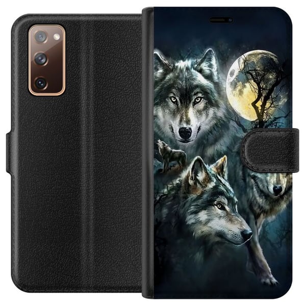 Kompatibelt Plånboksfodral till Samsung Galaxy S20 FE Wolf / Varg