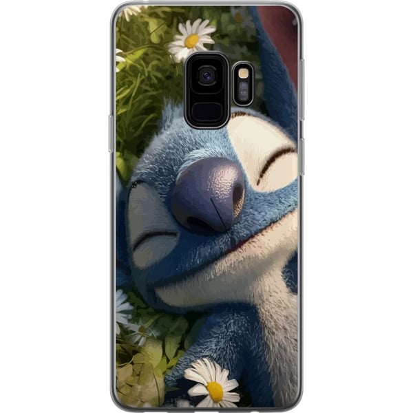 Kompatibel Mobilcover til Samsung Galaxy S9 Drilsk blåt fantasivæsen mod mørk baggrund humoristisk udtryk