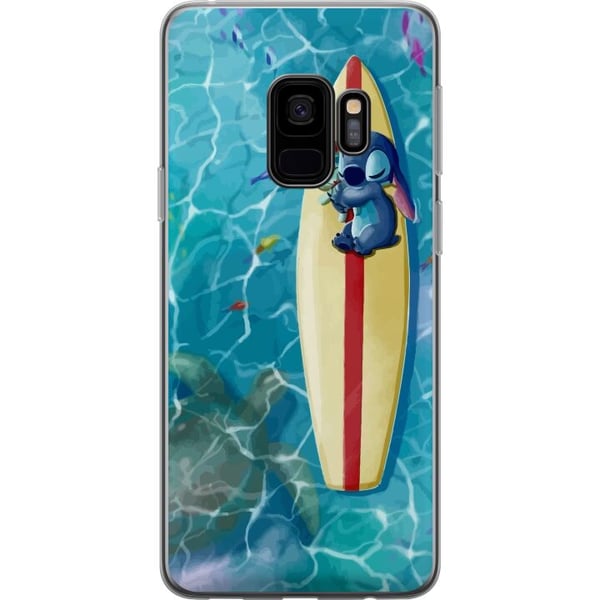 Kompatibel Mobilcover til Samsung Galaxy S9 Stitch, der hviler på et surfbræt i turkis vand i sommerlig stil
