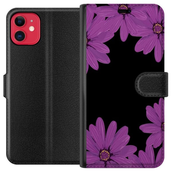 Kompatibel Tegnebogsetui til Apple iPhone 11 Blomsterarrangement Kompatibel Tegnebogsetui til Apple iPhone 11 Blomsterarrangement