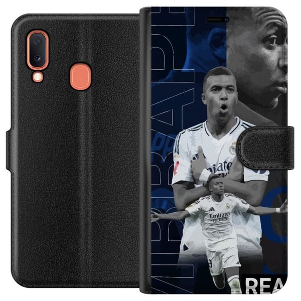 Kompatibelt Plånboksfodral till Samsung Galaxy A20e Kylian Mbappé Real Madrid Frankrike extrem fart stark teknik och otroligt målsinne som gör honom Kompatibelt Plånboksfodral till Samsung Galaxy A20e Kylian Mbappé Real Madrid Frankrike extrem fart stark teknik och otroligt målsinne som gör honom