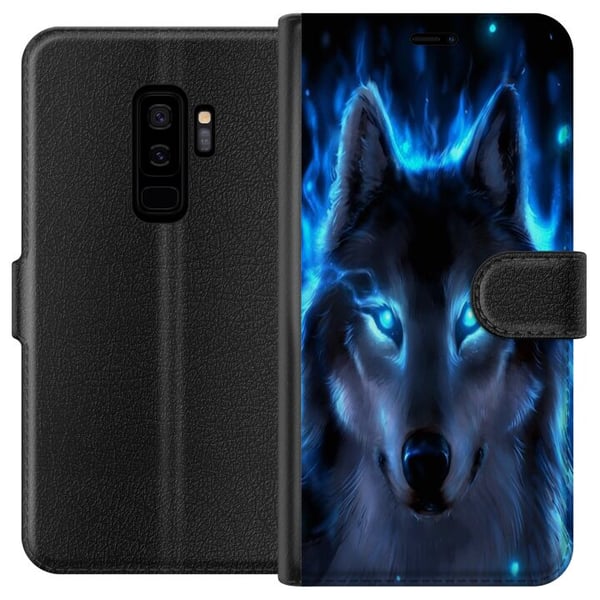 Kompatibelt Lommeboketui til Samsung Galaxy S9+ ulv Kompatibelt Lommeboketui til Samsung Galaxy S9+ ulv
