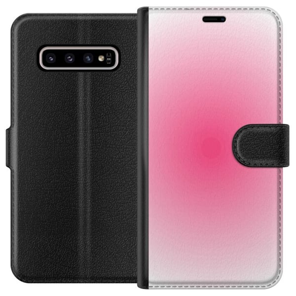 Kompatibelt Plånboksfodral till Samsung Galaxy S10+ Rosa Moln