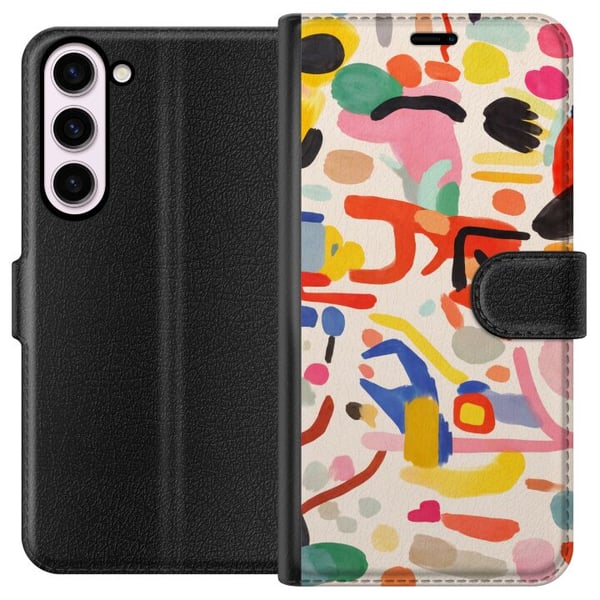 Kompatibelt Lommeboketui til Samsung Galaxy S23+ Lekent fargefyrverkeri i moderne abstrakt stil