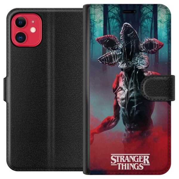 Kompatibelt Plånboksfodral till Apple iPhone 11 Stranger Things Monster Kompatibelt Plånboksfodral till Apple iPhone 11 Stranger Things Monster