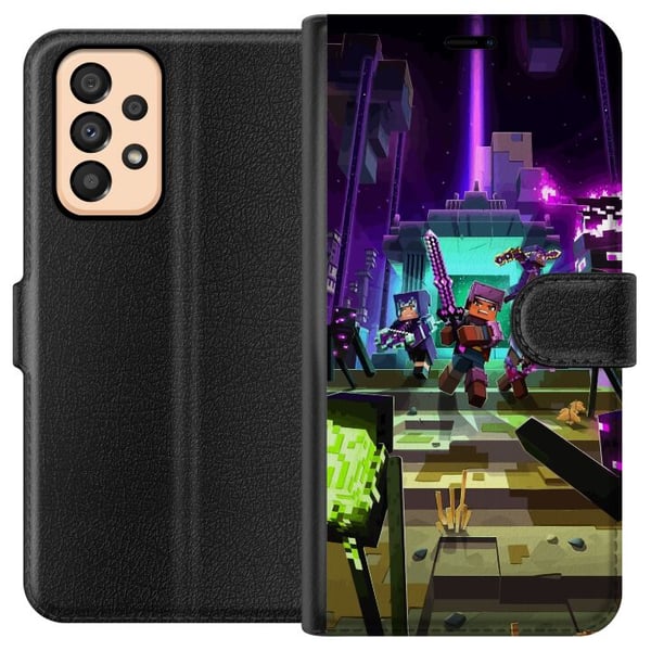 Kompatibel Tegnebogsetui til Samsung Galaxy A33 5G Minecraft