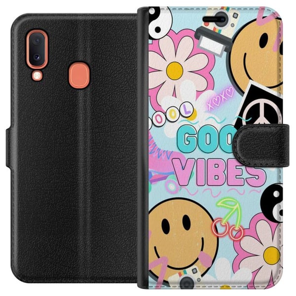 Kompatibelt Lommeboketui til Samsung Galaxy A20e Gode Vibber Kompatibelt Lommeboketui til Samsung Galaxy A20e Gode Vibber
