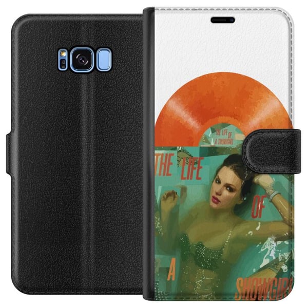Kompatibelt Plånboksfodral till Samsung Galaxy S8 Taylor Swift The Life of a Showgirl – Rosa Popdiva i Glitter & Glam