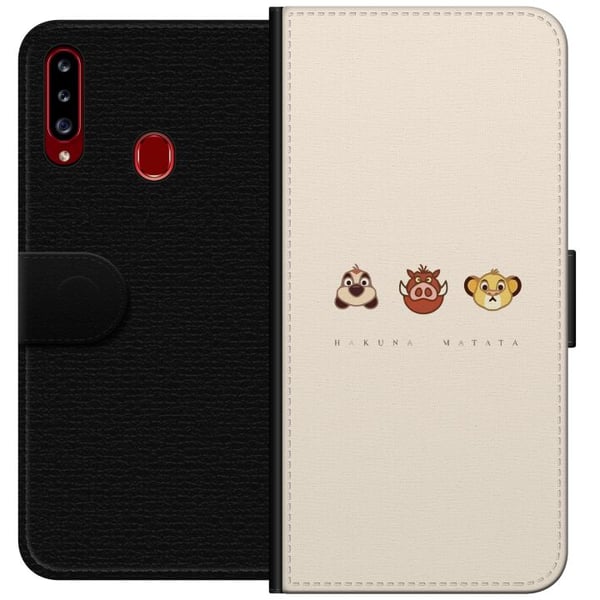 Kompatibelt Plånboksfodral till Samsung Galaxy A20s Hakuna matata