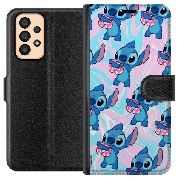 Yhteensopiva Lompakkokotelo Samsung Galaxy A33 5G Stitch Retro
