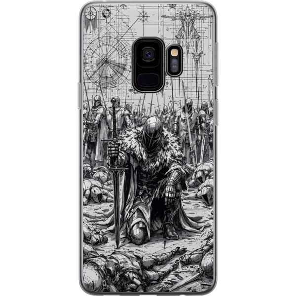 Kompatibelt Mobilskal till Samsung Galaxy S9 Medeltida riddare slagfält warrior knight armor epic battlefield svartvit fantasy krigare motiv poster Kompatibelt Mobilskal till Samsung Galaxy S9 Medeltida riddare slagfält warrior knight armor epic battlefield svartvit fantasy krigare motiv poster