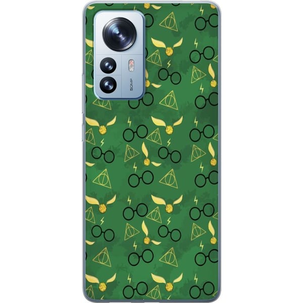 Kompatibelt Mobilskal till Xiaomi 12 Pro Harry Potter glasögon gyllene kvicken dödsreliker magisk design med mystik och trollkarlskänsla