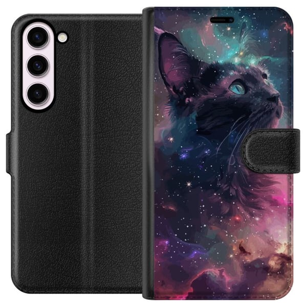Kompatibel Tegnebogsetui til Samsung Galaxy S23+ Katten i Galaksen