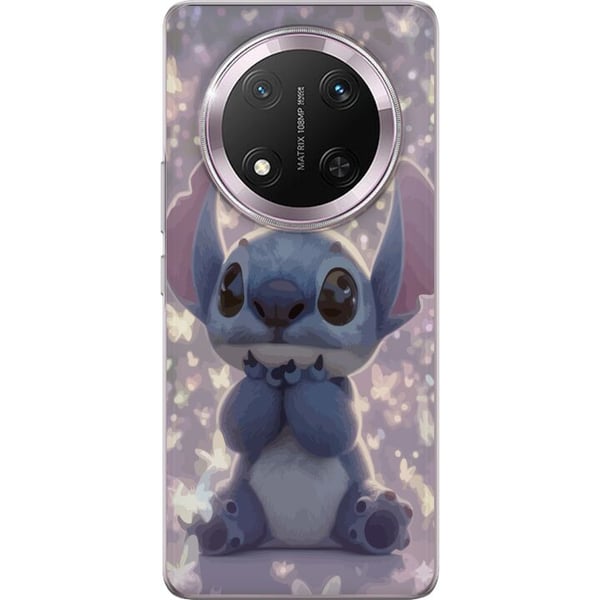 Yhteensopiva Puhelinkuori Honor Magic7 Lite Stitch perhosten kanssa söpö Disney kawaii sininen avaruusolento perhoset maaginen pastellinen unenomaise