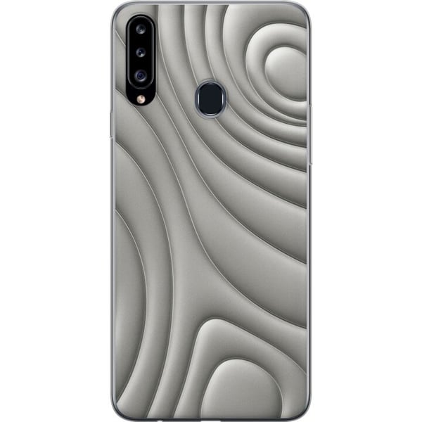 Kompatibelt Mobilskal till Samsung Galaxy A20s Silver Waves