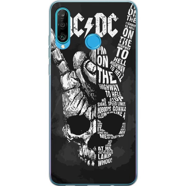 Kompatibel Mobilcover til Huawei P30 lite ACDC Rockmusikband Guitar Klassisk