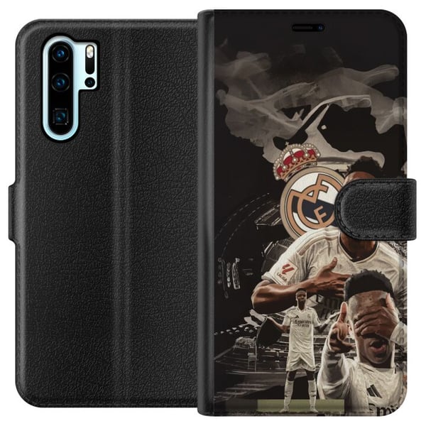 Kompatibel Tegnebogsetui til Huawei P30 Pro Vinicius Junior Real Madrid Brasilien eksplosiv tekniker, der skaber målchancer og driver spillet fremad