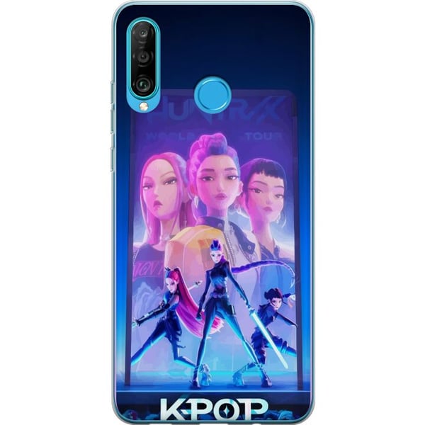 Kompatibelt Mobilskal till Huawei P30 lite KPop Demon Hunters 2 HuntrX futuristiskt KPopmotiv med scen och stark energi