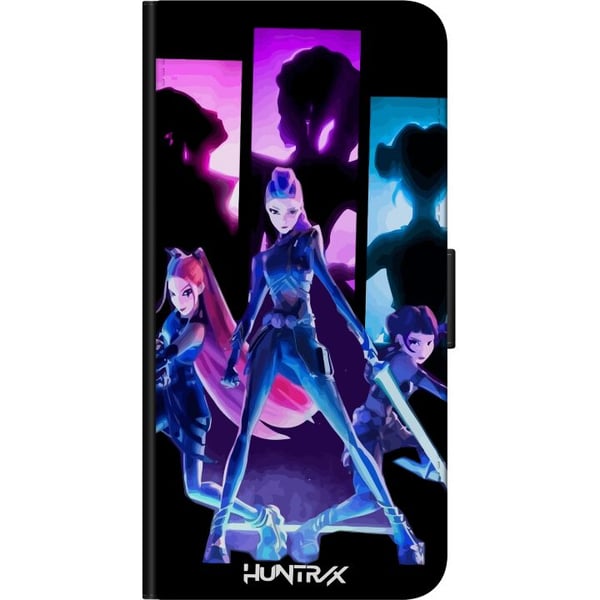 Kompatibelt Lommeboketui til Samsung Galaxy A03s Futuristisk girl group-illustrasjon med neonlys og sterke farger i sci-fi-estetikk