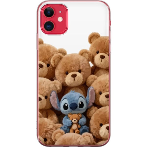Kompatibelt Mobildeksel til Apple iPhone 11 Søt og trygg illustrasjon med fantasifigur omgitt av bamser i varm stil