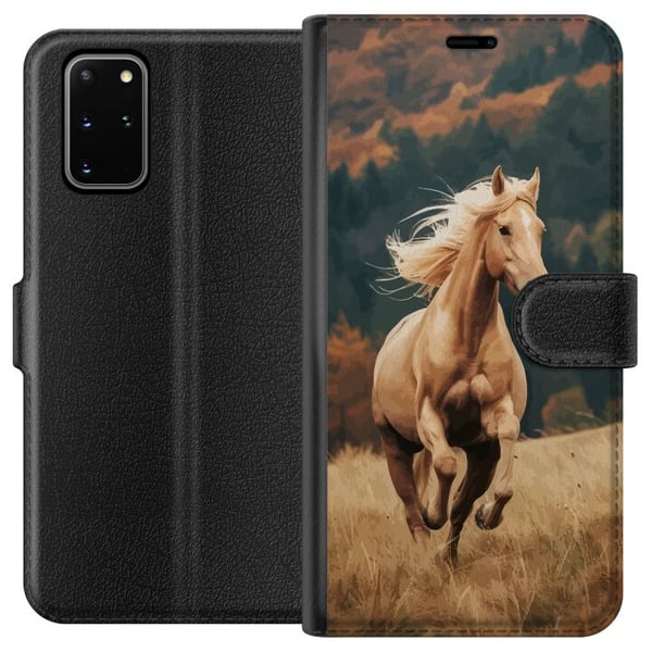 Kompatibelt Plånboksfodral till Samsung Galaxy S20+ Springande Häst Kompatibelt Plånboksfodral till Samsung Galaxy S20+ Springande Häst