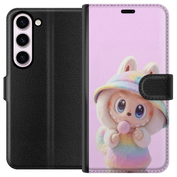 Kompatibel Tegnebogsetui til Samsung Galaxy S23 Rainbow Bunny Cutie – sødt motiv med pastelfarver og sød figur i hættetrøje Kompatibel Tegnebogsetui til Samsung Galaxy S23 Rainbow Bunny Cutie – sødt motiv med pastelfarver og sød figur i hættetrøje