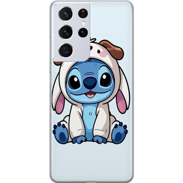 Kompatibelt Mobildeksel til Samsung Galaxy S21 Ultra 5G Stitch Hundkostym Lilo & Stitch Disney Roligt Motiv Blå Kompatibelt Mobildeksel til Samsung Galaxy S21 Ultra 5G Stitch Hundkostym Lilo & Stitch Disney Roligt Motiv Blå