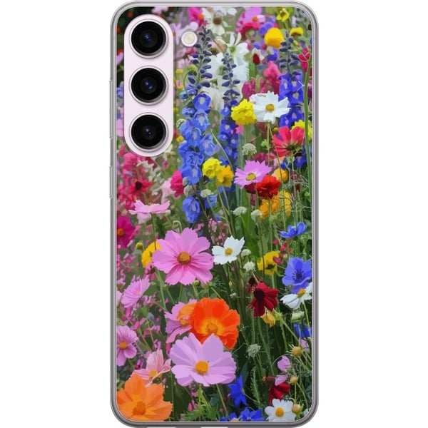 Kompatibelt Mobildeksel til Samsung Galaxy S23 Blomstrete mobildeksel med sommerlig eng og naturmotiv Kompatibelt Mobildeksel til Samsung Galaxy S23 Blomstrete mobildeksel med sommerlig eng og naturmotiv