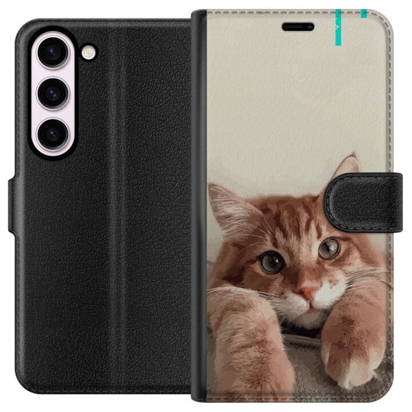 Kompatibel Tegnebogsetui til Samsung Galaxy S23 Kat Kompatibel Tegnebogsetui til Samsung Galaxy S23 Kat