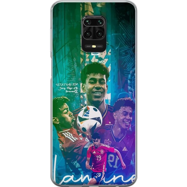 Kompatibel Mobilcover til Xiaomi Redmi Note 9S Lamine Yamal-fodboldmotiv med inspiration fra Barcelona og Spanien i farverig stil