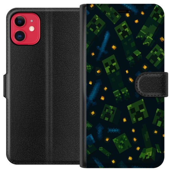 Kompatibel Tegnebogsetui til Apple iPhone 11 Minecraft Dungeons Mob Kompatibel Tegnebogsetui til Apple iPhone 11 Minecraft Dungeons Mob