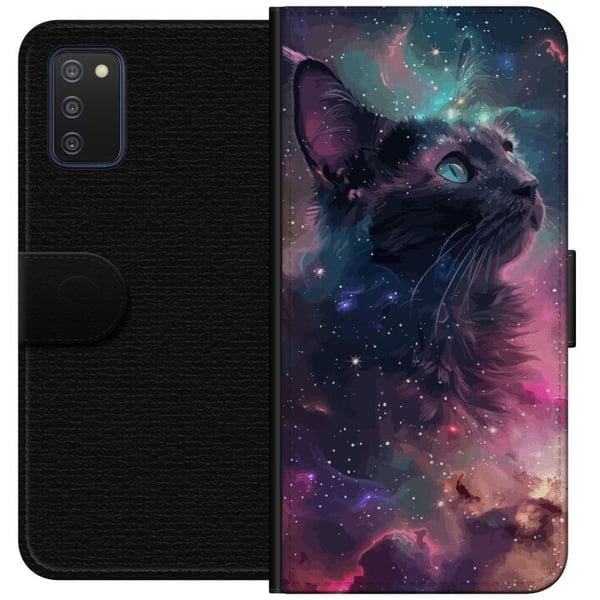 Kompatibelt Lommeboketui til Samsung Galaxy A03s Katten i Galaksen