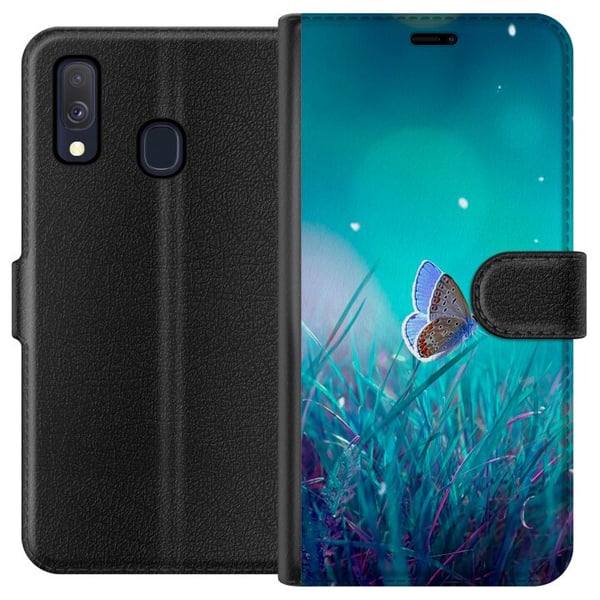Kompatibel Tegnebogsetui til Samsung Galaxy A40 Magisk Sommerfugl