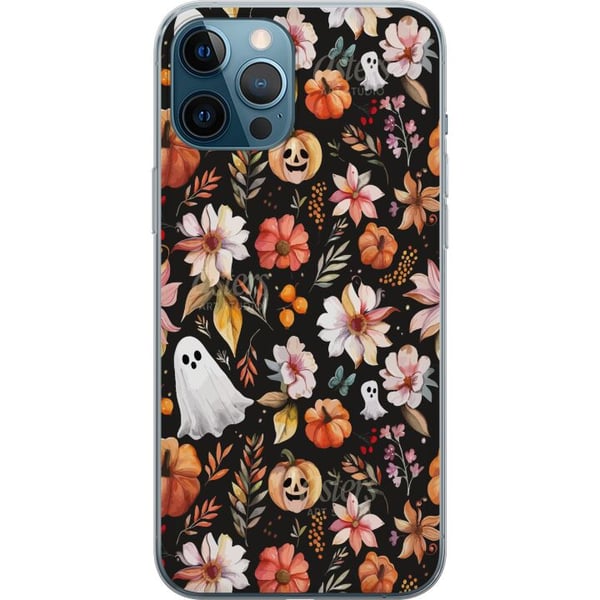 Kompatibelt Mobildeksel til Apple iPhone 12 Pro Max Halloween Gresskar Spøkelsesdrakt Maske