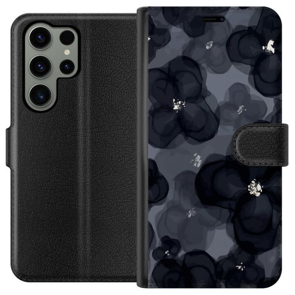 Kompatibel Tegnebogsetui til Samsung Galaxy S23 Ultra Abstrakt mørkt blomstermønster i sortgrå toner med en elegant, dramatisk og moderne følelse Kompatibel Tegnebogsetui til Samsung Galaxy S23 Ultra Abstrakt mørkt blomstermønster i sortgrå toner med en elegant, dramatisk og moderne følelse