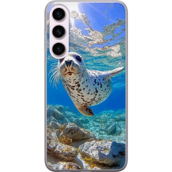 Kompatibel Mobilcover til Samsung Galaxy S23+ Säl Hav Simmande Djurmotiv Natur Vattenmotiv Blå Design Kompatibel Mobilcover til Samsung Galaxy S23+ Säl Hav Simmande Djurmotiv Natur Vattenmotiv Blå Design